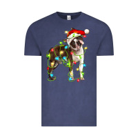 Vintage Denim christmas chocolate boston terrier Vintage Tee - LillyAllenDesigns