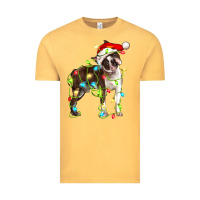 Vintage Mustard christmas chocolate boston terrier Vintage Tee - LillyAllenDesigns