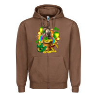 Chestnut St. Patrick's Donkey with balloon Zipper Hoodie - HowdyJamesFarm