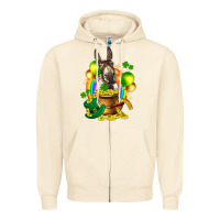 Sandshell St. Patrick's Donkey with balloon Zipper Hoodie - HowdyJamesFarm