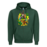 Sports Green St. Patrick's Donkey with balloon Zipper Hoodie - HowdyJamesFarm