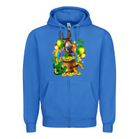 True Royal St. Patrick's Donkey with balloon Zipper Hoodie - HowdyJamesFarm
