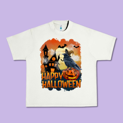 Happy Halloween With Crow Urban Heavy Tee Designed By Lillyallendesigns