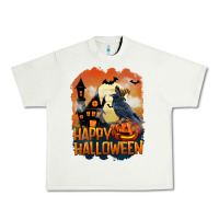 Pistachio Happy Halloween With Crow Urban Heavy Tee - LillyAllenDesigns