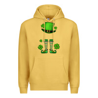 Antique Gold Custom name St. Patrick's leprechaun Premium Hoodie - OliviaCreatesArt