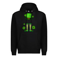 Black Custom name St. Patrick's leprechaun Premium Hoodie - OliviaCreatesArt