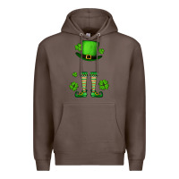 Coffee Custom name St. Patrick's leprechaun Premium Hoodie - OliviaCreatesArt