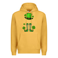 Mustard Custom name St. Patrick's leprechaun Premium Hoodie - OliviaCreatesArt
