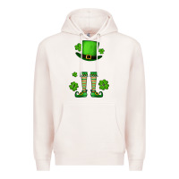 Pale Pink Custom name St. Patrick's leprechaun Premium Hoodie - OliviaCreatesArt