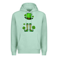 Seafoam Custom name St. Patrick's leprechaun Premium Hoodie - OliviaCreatesArt
