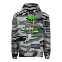 Slate Camo Custom name St. Patrick's leprechaun Premium Hoodie - OliviaCreatesArt
