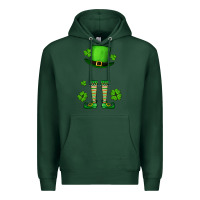 Sports Green Custom name St. Patrick's leprechaun Premium Hoodie - OliviaCreatesArt
