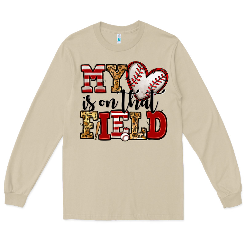 My Heart Is On That Field Baseball Long Sleeve Tee by Jasminsmagicworld | Teevron