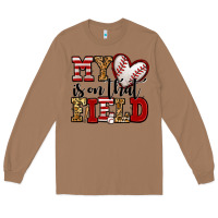 Toasted Coconut my heart is on that field baseball Long Sleeve Tee - Jasminsmagicworld