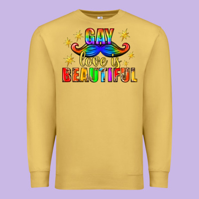Gay Love Is Beautiful Pride Lgbtq Premium Sweatshirt Designed By Bundleandbundleshop