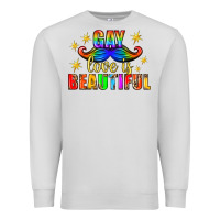 Dove Grey Gay Love Is Beautiful Pride Lgbtq Premium Sweatshirt - BundleAndBundleShop