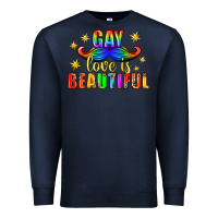 Navy Gay Love Is Beautiful Pride Lgbtq Premium Sweatshirt - BundleAndBundleShop