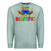 Seafoam Gay Love Is Beautiful Pride Lgbtq Premium Sweatshirt - BundleAndBundleShop
