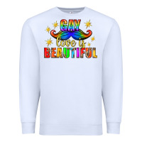 White Gay Love Is Beautiful Pride Lgbtq Premium Sweatshirt - BundleAndBundleShop