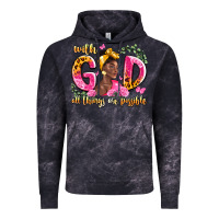 Cloud Black with god all things are possible black woman Vintage Hoodie - LillyAllenDesigns