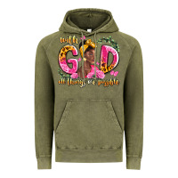 Vintage Olive with god all things are possible black woman Vintage Hoodie - LillyAllenDesigns