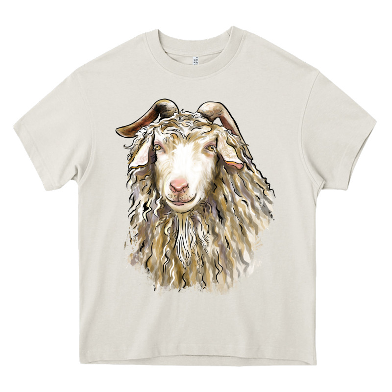 Angora Goat Face Heavy Core Tee by LillyAllenDesigns | Teevron