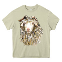 Mossy Angora Goat Face Heavy Core Tee - LillyAllenDesigns