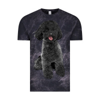Cloud Black black poodles dog Vintage Tee - LillyAllenDesigns