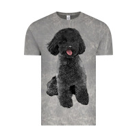 Cloud Rock black poodles dog Vintage Tee - LillyAllenDesigns