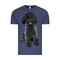 Vintage Denim black poodles dog Vintage Tee - LillyAllenDesigns