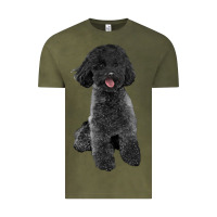 Vintage Olive black poodles dog Vintage Tee - LillyAllenDesigns