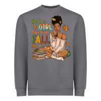 Storm Just a girl who loves Fall afro woman Heavyweight Sweatshirt - NancyCooperArtShop