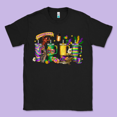 Obsessive Cup Disorder Mardi Gras Classic Tee Designed By Lillyallendesigns