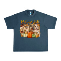 Midnight Navy welcome fall with dogs Urban Heavy Tee - LillyAllenDesigns