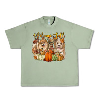 Oil Green welcome fall with dogs Urban Heavy Tee - LillyAllenDesigns