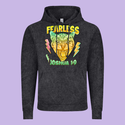 Fearless Joshua 1 9 Cheetah Vintage Hoodie Designed By Lillyallendesigns