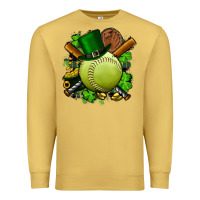 Antique Gold st.patrick's day softball Premium Sweatshirt - FaDigitalArtStudio
