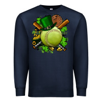 Navy st.patrick's day softball Premium Sweatshirt - FaDigitalArtStudio