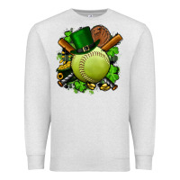 Oatmeal Heather st.patrick's day softball Premium Sweatshirt - FaDigitalArtStudio
