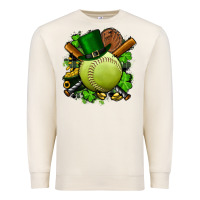 Sandshell st.patrick's day softball Premium Sweatshirt - FaDigitalArtStudio
