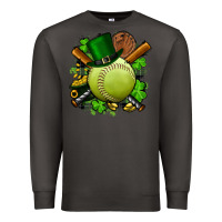 Smoke st.patrick's day softball Premium Sweatshirt - FaDigitalArtStudio