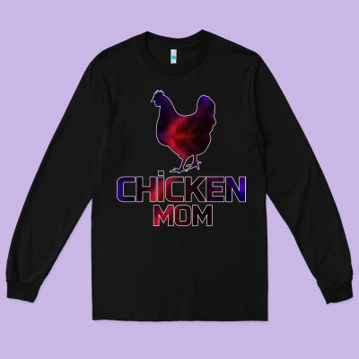 Chicken Mom Long Sleeve Tee Designed By Bettercallsaul