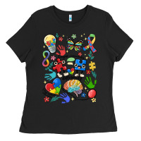 Black somebody's loud & proud autism mama Ladies Tee - MaliasSmallBusiness