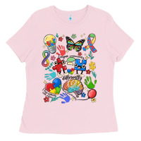 Bubblegum Pink somebody's loud & proud autism mama Ladies Tee - MaliasSmallBusiness