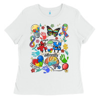 White somebody's loud & proud autism mama Ladies Tee - MaliasSmallBusiness