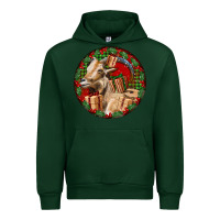 Forest Green Spanish Goat Christmas Urban Hoodie - LillyAllenDesigns