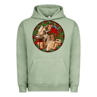 Pigment Oil Green Spanish Goat Christmas Urban Hoodie - LillyAllenDesigns