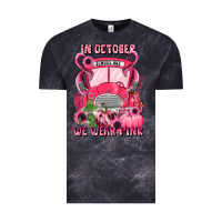Cloud Black in october we wear pink halloween school bus Vintage Tee - LillyAllenDesigns