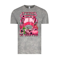 Cloud Rock in october we wear pink halloween school bus Vintage Tee - LillyAllenDesigns
