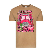 Vintage Camel in october we wear pink halloween school bus Vintage Tee - LillyAllenDesigns